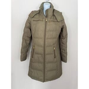 Michael Kors Olive Green Down Puffer Coat Small